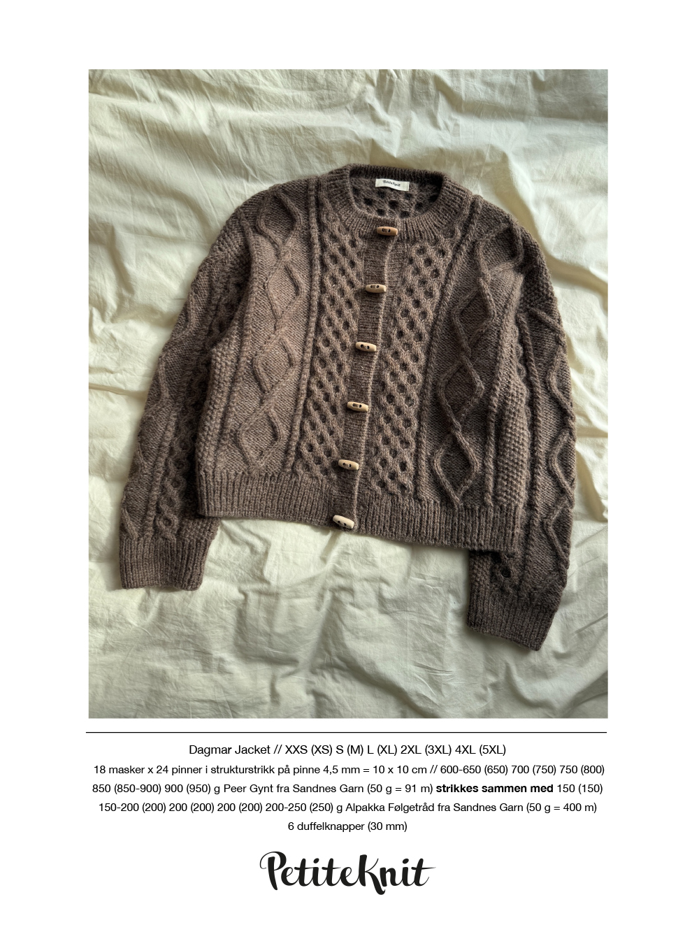 PetiteKnit DAGMAR JACKET pk 275