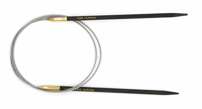 Lantern Moon rundpinner i ibenholt, messing og rustfritt stål 5,5 mm 80 cm