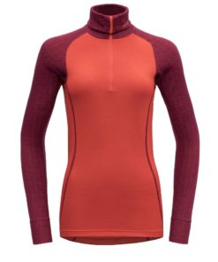 Devold  DUO ACTIVE WOMAN ZIP NECK Beetroot