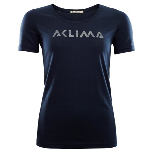 Aclima  LightWool T-shirt LOGO,  Woman Navy Blazer