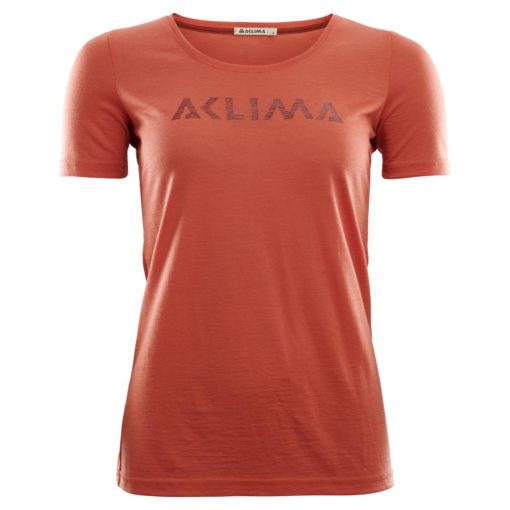 Aclima  LightWool T-shirt LOGO,  Woman Burnt Sienna