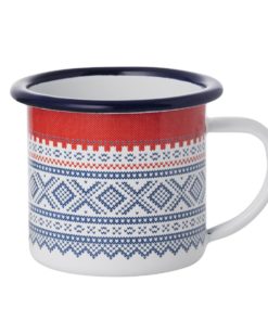 Eyepoc  Emaljert Krus Lite 150 Ml.  Mariusmønster Hvit
