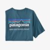 Patagonia Men's P-6 Mission Organic T-Shirt Abalone Blue