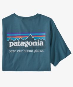 Patagonia Men's P-6 Mission Organic T-Shirt Abalone Blue