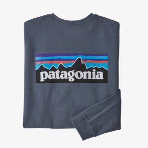 Patagonia Men's L/S P-6 Logo Responsibili-Tee Plume Grey
