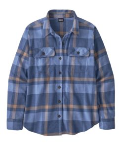 Patagonia  W´S L/S Organic Cotton Mw Fjord Flannel Shirt Comstock/Current Blue