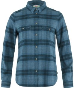 Fjällräven  ÖVik Heavy Flannel Shirt W Indigo Blue/Dark Navy