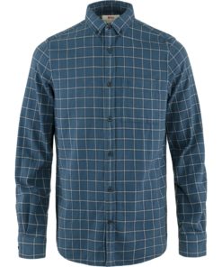 Fjällräven  ÖVik Flannel Shirt M Indigo Blue - Flint Grey