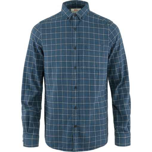 Fjällräven  ÖVik Flannel Shirt M Indigo Blue - Flint Grey