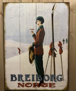 Villmarksdesign Retroskilt Breiborg Norge II 43x58