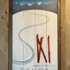 Villmarksdesign Retroskilt Ski Snøen er for alle Sauda 35x61