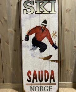 Villmarksdesign Retroskilt Ski Alpine Sauda 35x91