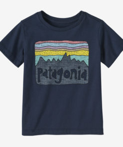 Patagonia  Baby Regenerative Organic Certified Cotton Fitz Roy Skies T-Shirt New Navy