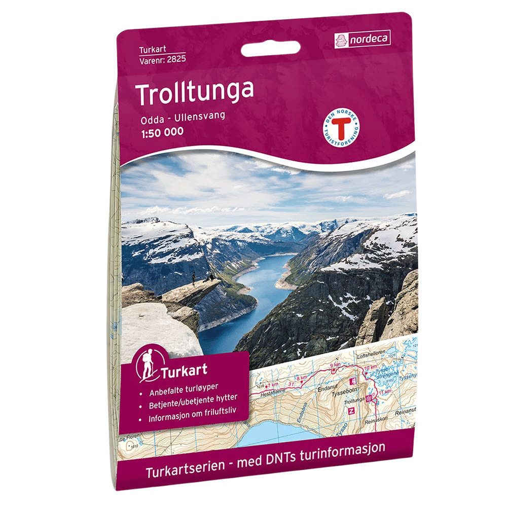 Nordeca  Trolltunga Odda-Ullensvang 1:50 000