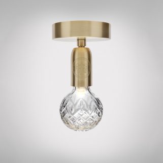 Crystal Bulb Taklampe Klar/Messing