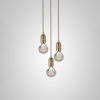 Crystal Bulb Lysekrone 3 Klar/Messing