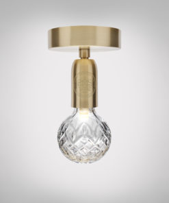 Crystal Bulb Taklampe Klar/Messing