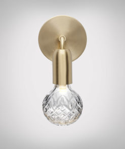 Crystal Bulb Vegglampe Klar/Messing