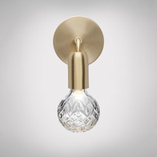Crystal Bulb Vegglampe Klar/Messing