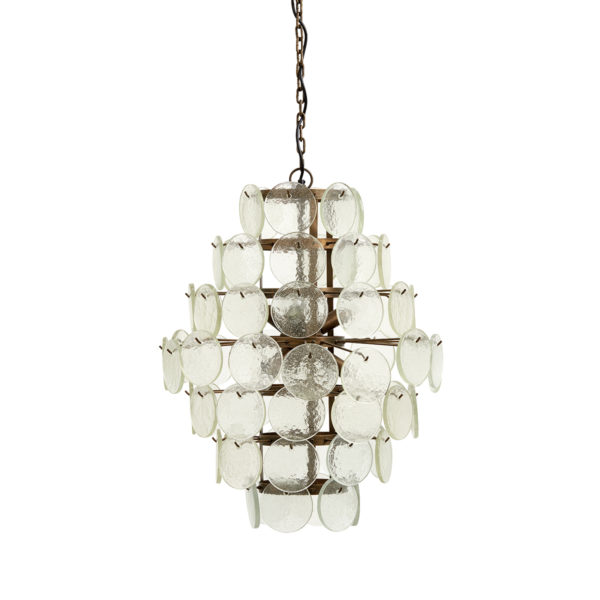 Taklampe Coins Glass L