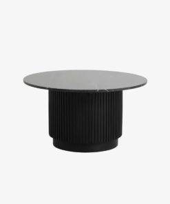 Sofabord Erie Sort Marmor Ø75