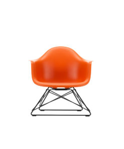 Eames Plastic Armchair RE LAR Coated Dark