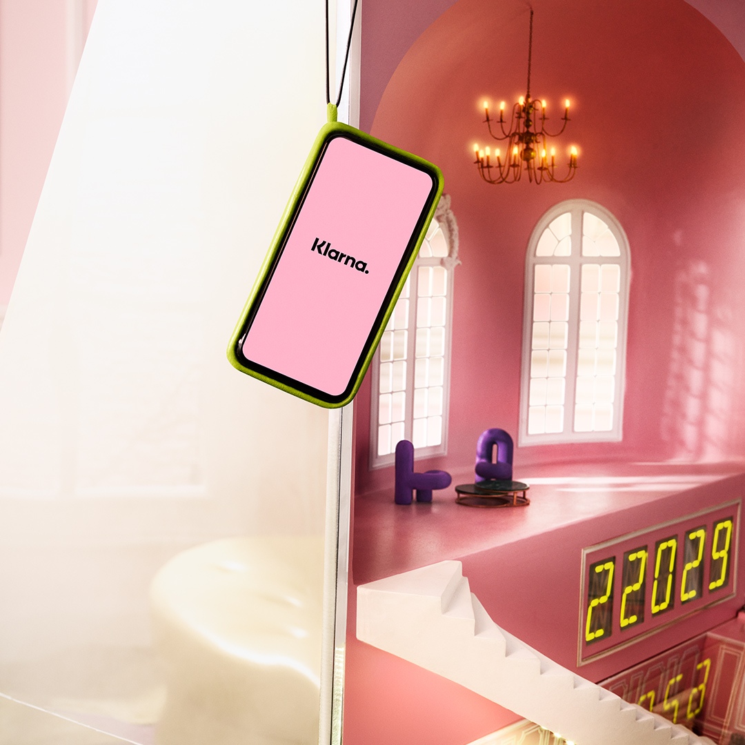 Klarna reklame på en tlf