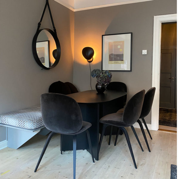 Spisestuen hjemme hos Karina