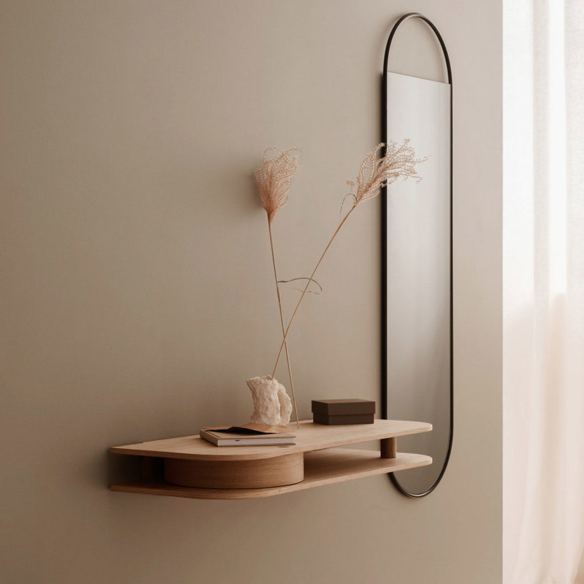 Valet veggkonsoll lys eik northern