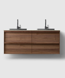 H2/140 Kommode m/Norrvange Beige & Black Chrome Servant