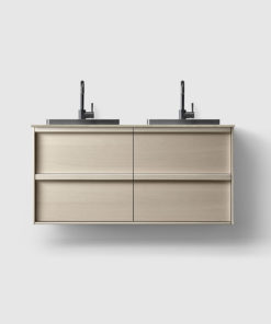 H2/120 Kommode m/Norrvange Beige & Black Chrome Servant