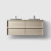 H2/140 Kommode m/Norrvange Beige & Stainless Steel Servant