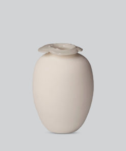 Brim Vase Beige H18 cm