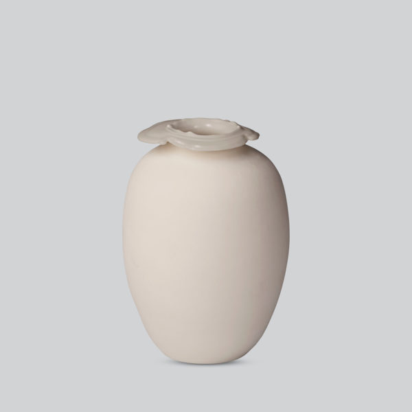 Brim Vase Beige H18 cm