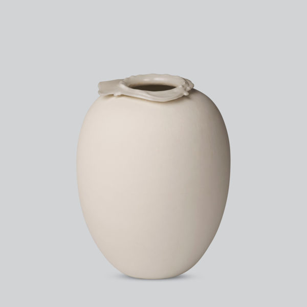 Brim Vase Beige H28 cm