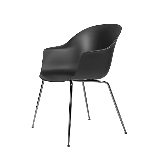 Bat Spisestol Black Chrome