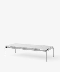 Sett Sofabord LN12 Dark Chrome/Bianco Carrara Marmor