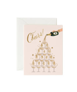 Kort Champagne Tower Cheers Card