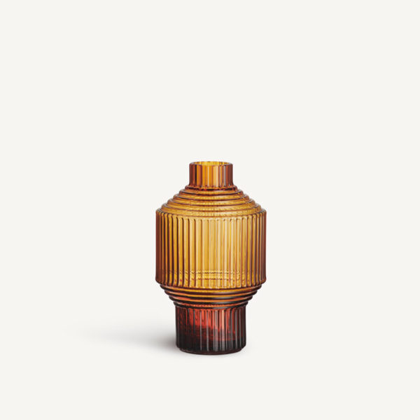 Pavilion Vase Dark Amber 134 mm