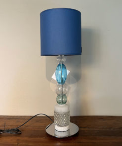 Vintagelampe Micro Murano/Chrome Blue Shade