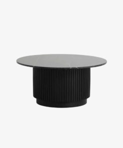 Sofabord Erie Sort Marmor Ø90