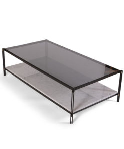 Sofabord Holm Marmor/Smoked Glass 140x70cm