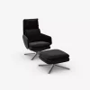 Grand Relax Lenestol & Ottoman Leather Chocolate