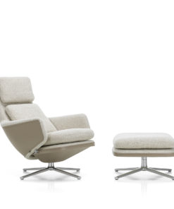 Grand Relax Lenestol & Ottoman Nubia/Polished Base