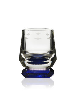 Whimsy Whisky Glass 2pk Clear/Rose/Blue