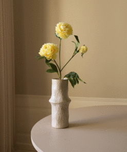 Kunstig Blomst Peony Yellow