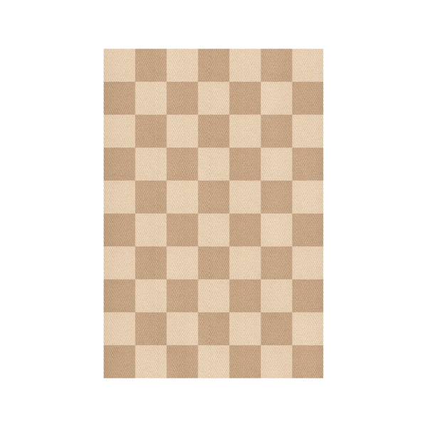 Gulvteppe The Sicilian Checked Natural 250x350