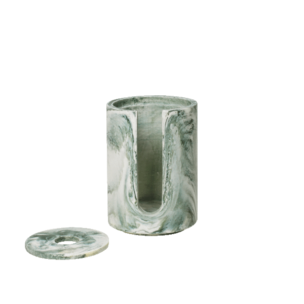 Mist Bomullspad Holder Emerald Off-white