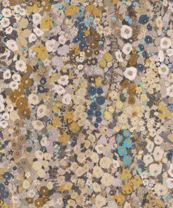 Tapet Hollyhocks Flax