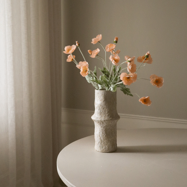 Kunstig Blomst Poppy Coral